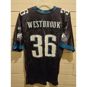 Reebok NFL Jersey Mens M Westbrook 36 Philadelphia Eagles Black Mesh Game Sewn